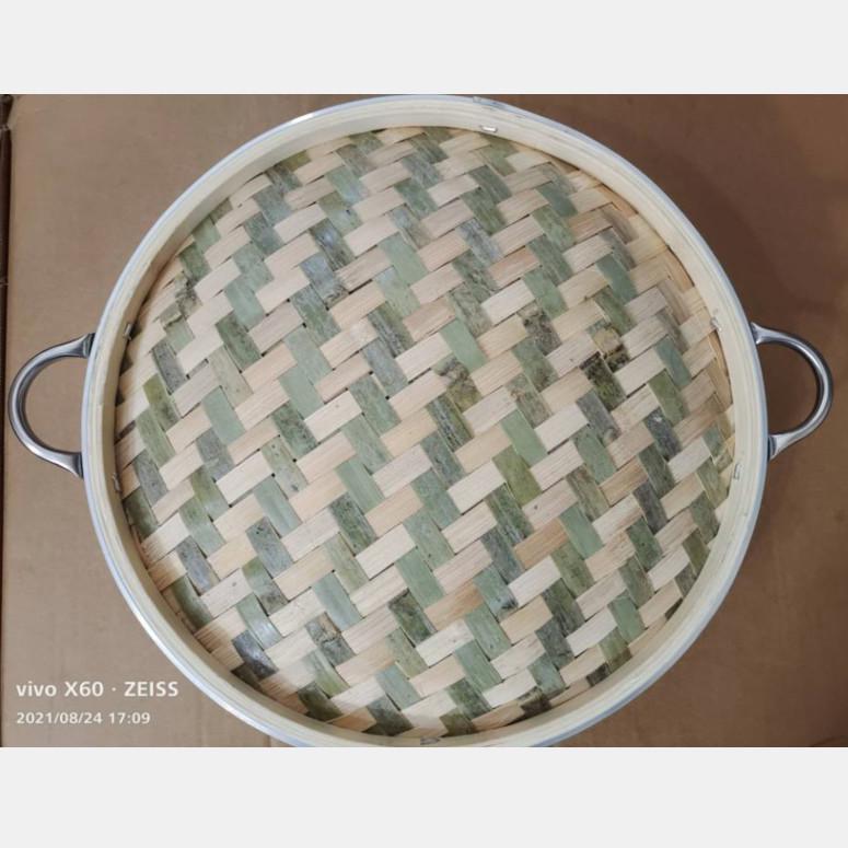 a5l蒸笼竹制大蒸笼家用商用蒸笼包边蒸笼包子铝竹制52大锅笼