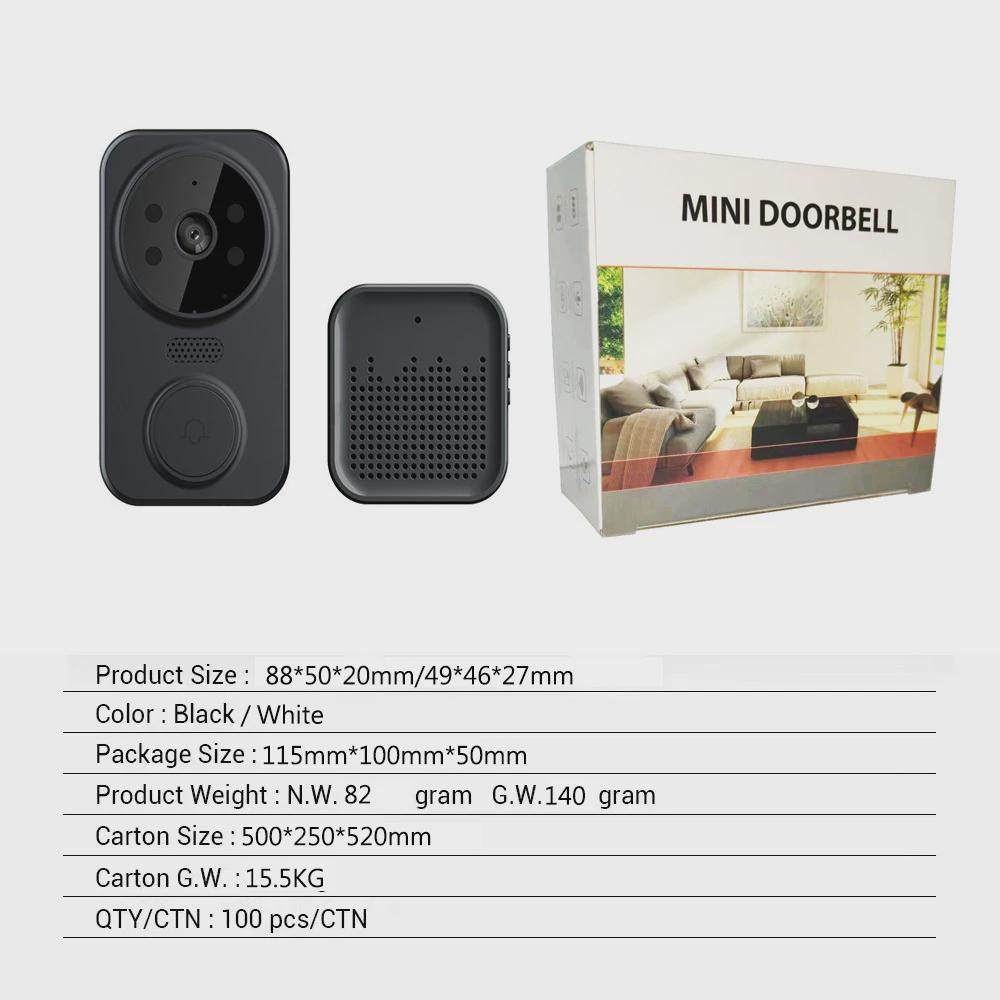 智能家用无线可视门铃智能叮咚门铃呼叫器双向对讲可视门铃按铃