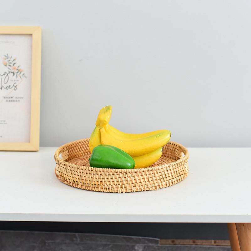 越南手工藤编竹编收纳水果蔬菜篮圆形透气托盘创意家居客厅茶几厨,畜牧/养殖物资,特种养殖设备,淘宝优惠券,粉丝福利购,淘宝优惠卷