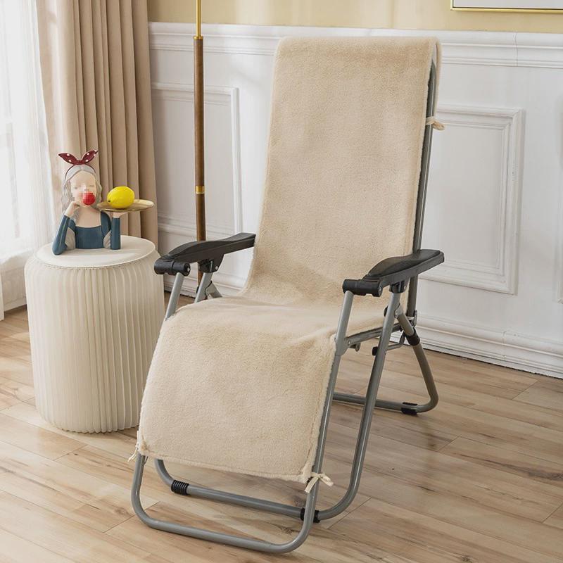 冬季办公室午休折叠床躺椅垫子毛绒靠背坐垫一体可拆洗摇椅藤新品