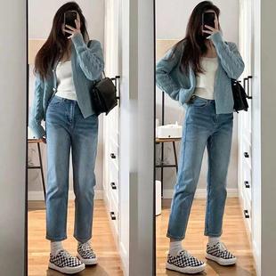 特大码直筒女胖mm梨型身材弹力遮跨显瘦小个子阔腿