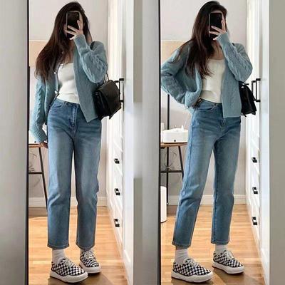 特大码直筒女胖mm梨型身材弹力遮跨显瘦小个子阔腿