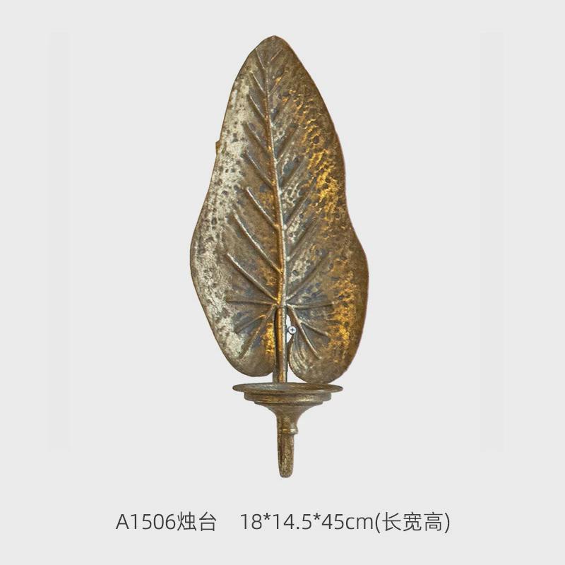 复古做旧装饰墙壁蜡烛台金属圣诞主题拍摄道具法式饰品挂件工艺品