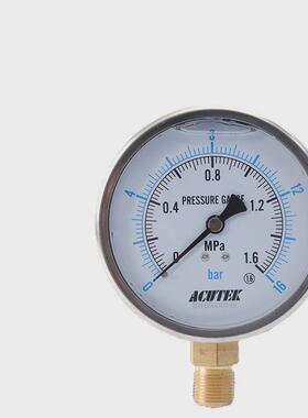 ACUTEK耐震压力表YN1001.6MPAM20*1.5液压防震抗震压力表