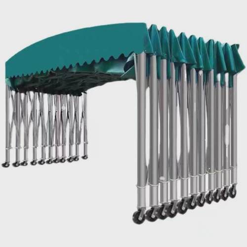 W網4移动推拉雨棚大型户外活动帐篷仓库大排档夜市雨蓬伸缩遮阳停