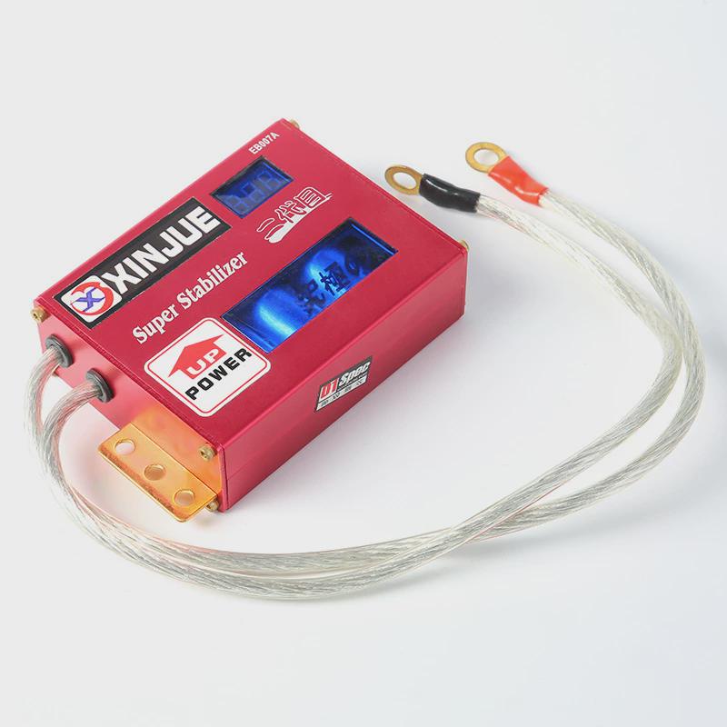 汽车雷神改装点火整流器车用电子稳压器带地线电压显示电瓶