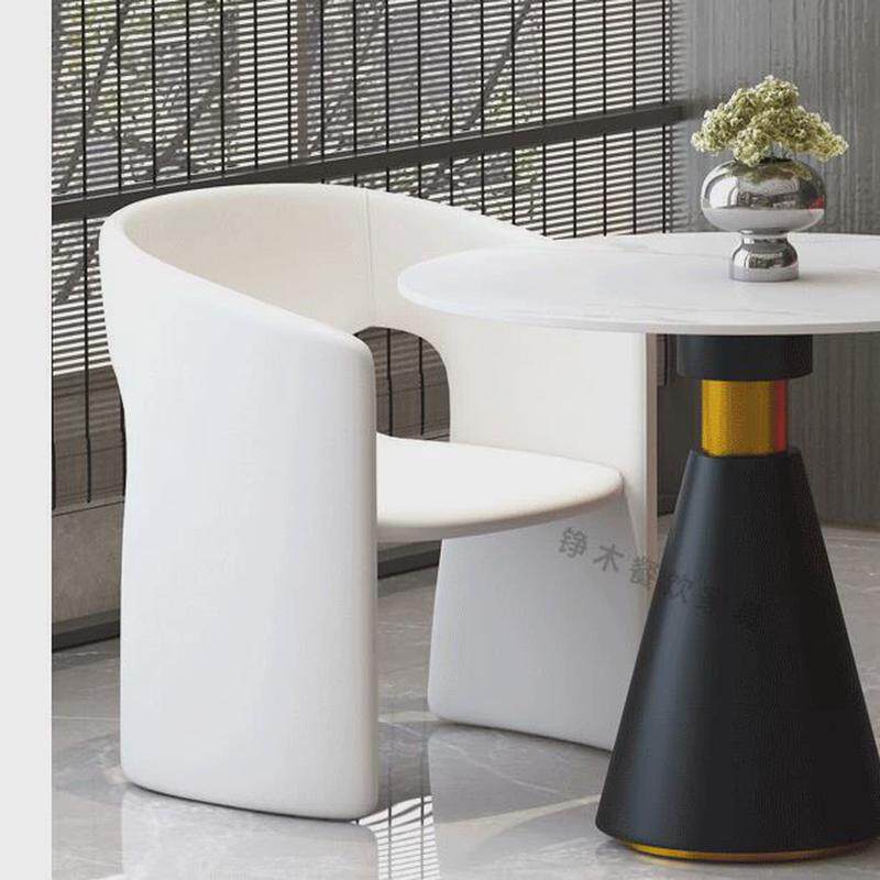 售楼处接待洽谈一桌四椅组合会客美容院休息区小圆桌现代洽谈桌椅