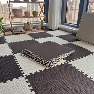 99n客厅地毯2024新款 棉麻拼接地垫大面积全铺家用卧室阳台可垫子