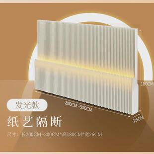 屏风隔断墙移动折叠发光办公室客厅分隔墙房间隔档板假简易墙自装