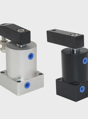 气动小型90度转角旋转ack下压夹紧气缸src25/32/40/50/63x90-r/l