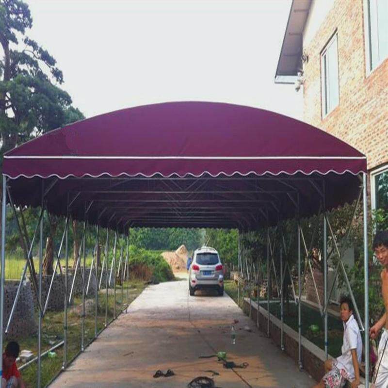 仓库储物棚遮阳挡雨活动棚加工定制室外活动推拉帐篷伸缩推拉棚