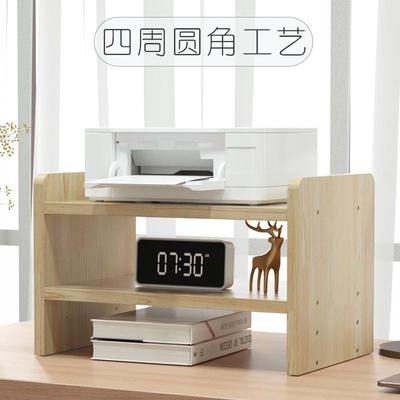 实木简易层架桌面置物架打印机架子多层收纳整理架办公创意小书架