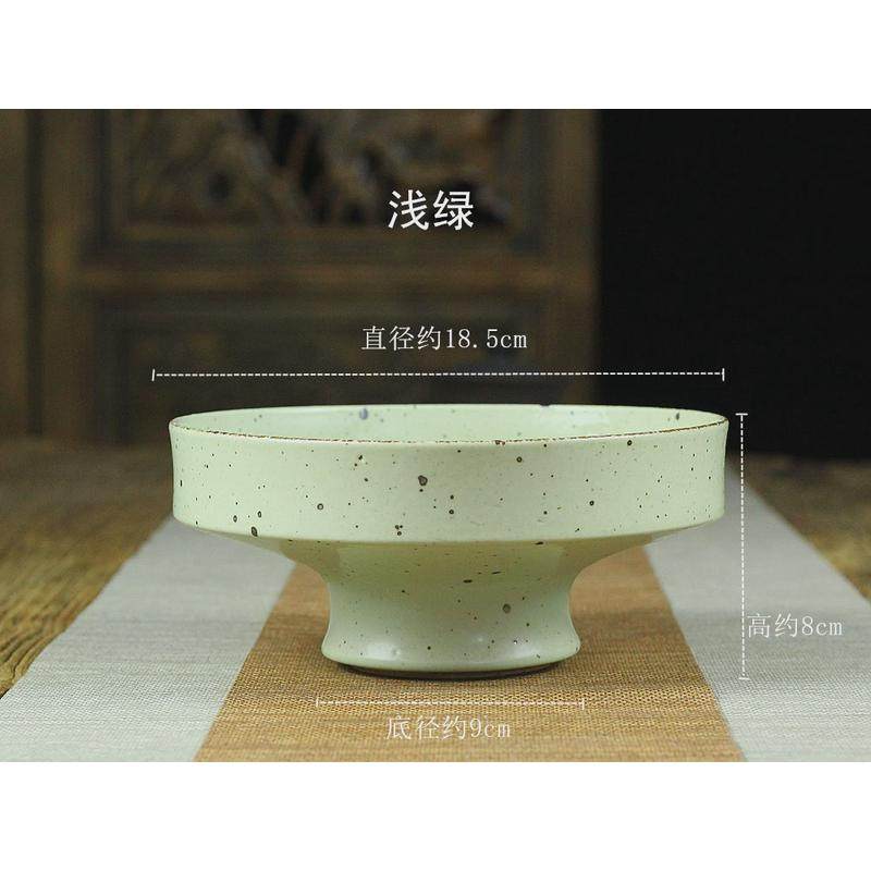 手作陶瓷花盆高脚花器花盆禅意插花中式水培插花盆器写景菖蒲花道