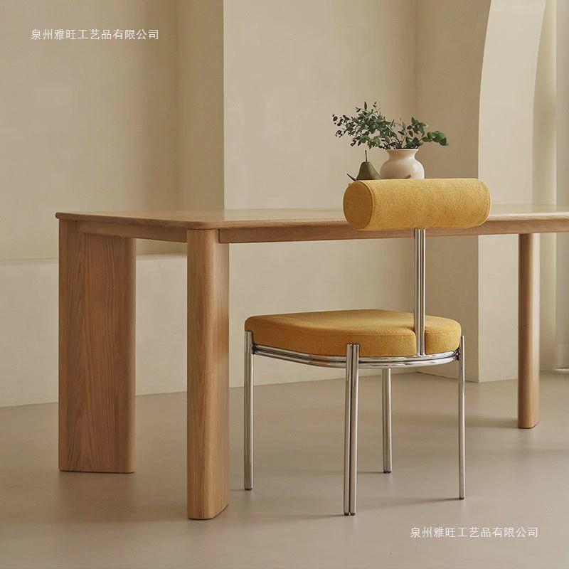 北欧长方形实木餐桌家用小户型约饭桌白蜡木简简约吃饭长桌子