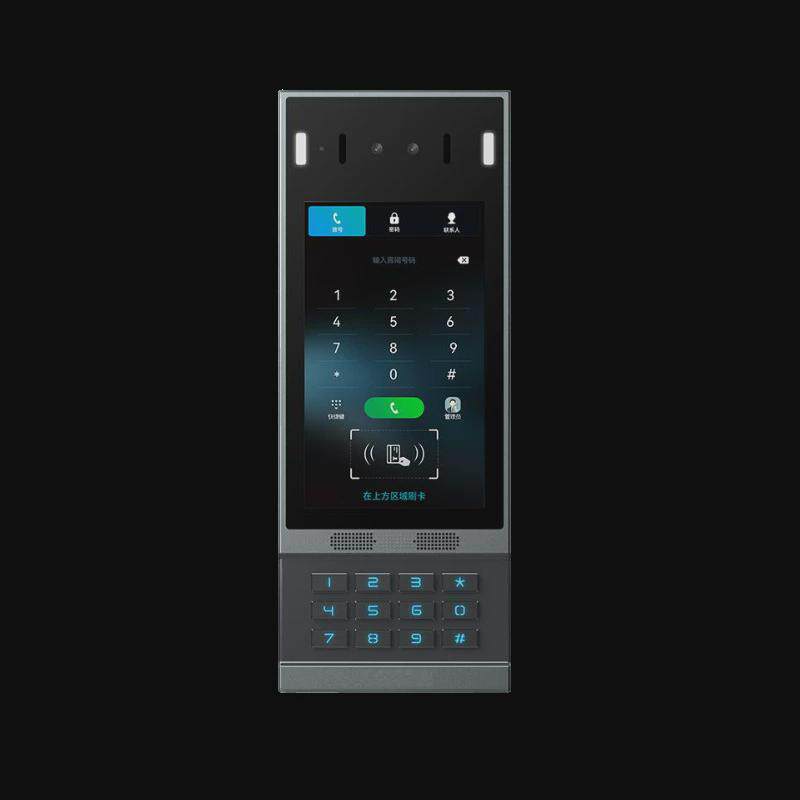 鼎单元迅i67人脸识别门禁楼宇杰门口机一键呼叫可视对讲