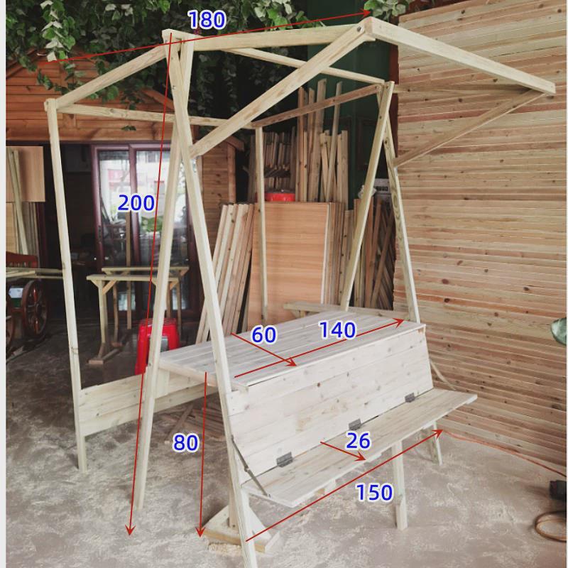 集市摊位架广场网红摆摊架商业街活动棚架架实木摆地摊夜市展示架
