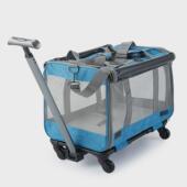 货源宠物拉杆包反光条可折叠收纳户外猫猫箱宠物四轮车拖箱