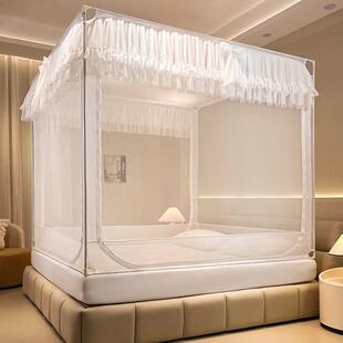 一米八的掉蚊帐蒙古包蚊帐三门全包底文章加密加厚新型防床床纹帐