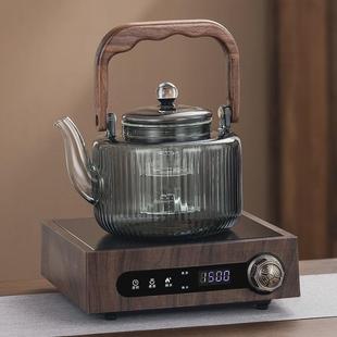 木纹电陶炉煮茶器家用围炉煮茶壶玻璃耐高温养生壶 戈米2024新款