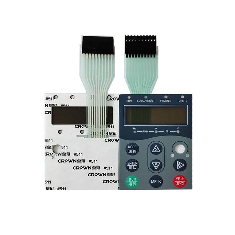 厂家制作PVC/PC面板变频器薄膜开关按键银奖面板仪器PVC面贴