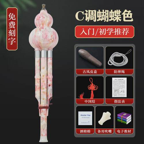 民族葫芦丝初学者儿童c调降b调小学生用专业演奏型胡芦丝乐器成人