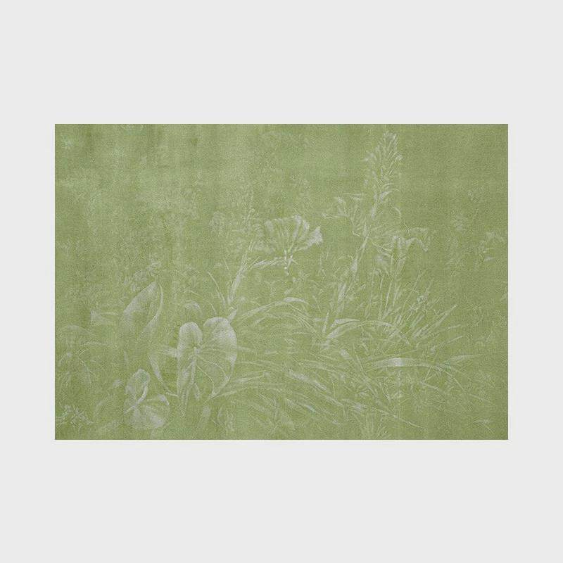 轻法式奶油风客厅高级感装饰画绿色系挂画沙发背景墙软装中古风横