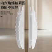 中式 贝壳扇形古铜黑色实木门把手 轻奢玻璃门拉手白色现货酒店个性