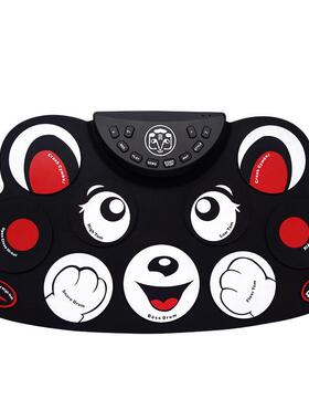 g621云之曲中性手卷电子鼓超薄便携儿童练习脚踏白色黄色架子鼓