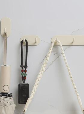 白色排钩强力粘胶免打孔连排瓷砖专用挂钩一排长条联排粘钩架无痕