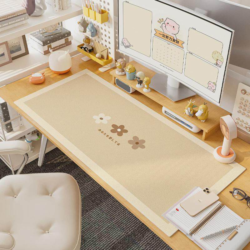 电脑桌垫办公室工位小清新pvc防水可擦免洗宿舍皮革桌面垫书新款