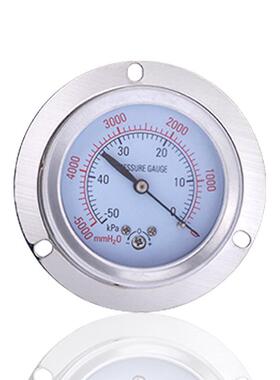 广东供应不锈钢负压表膜盒微压表轴向带前边埋入式安装-50KPA厂销