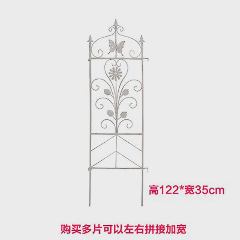 美式铁线莲爬藤花架铁艺网格屏风蔷薇花卉支架欧式户外庭院园艺新