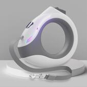 新款 圆环led灯宠物用品宠物自动伸缩牵引绳发光遛狗绳子狗绳