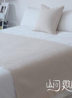 床搭巾毯床尾床尾巾沙发搭毯盖毯民宿酒店客栈ins风毯子绿色新品