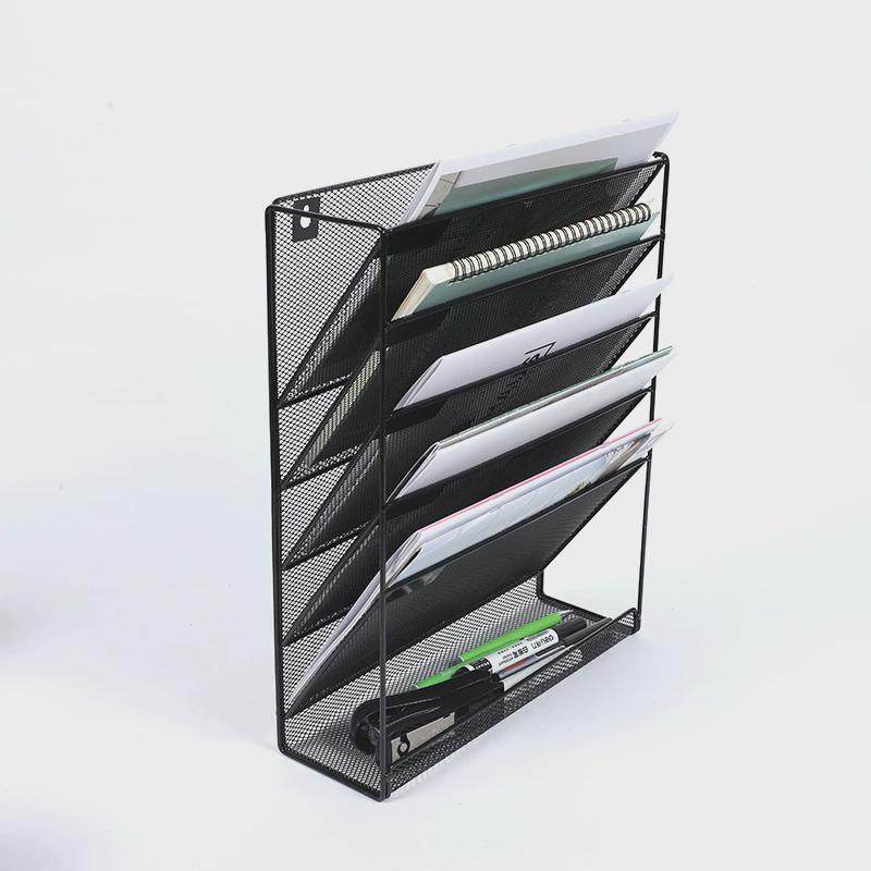 厂家直销6墙面金属收纳墙面文件管理器悬挂式间隔组织器层文件架