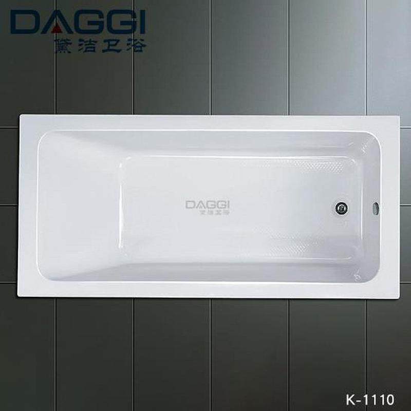 佛山厂家亚克力嵌入式浴缸民宿酒店家用简易方形普通成人内嵌浴池