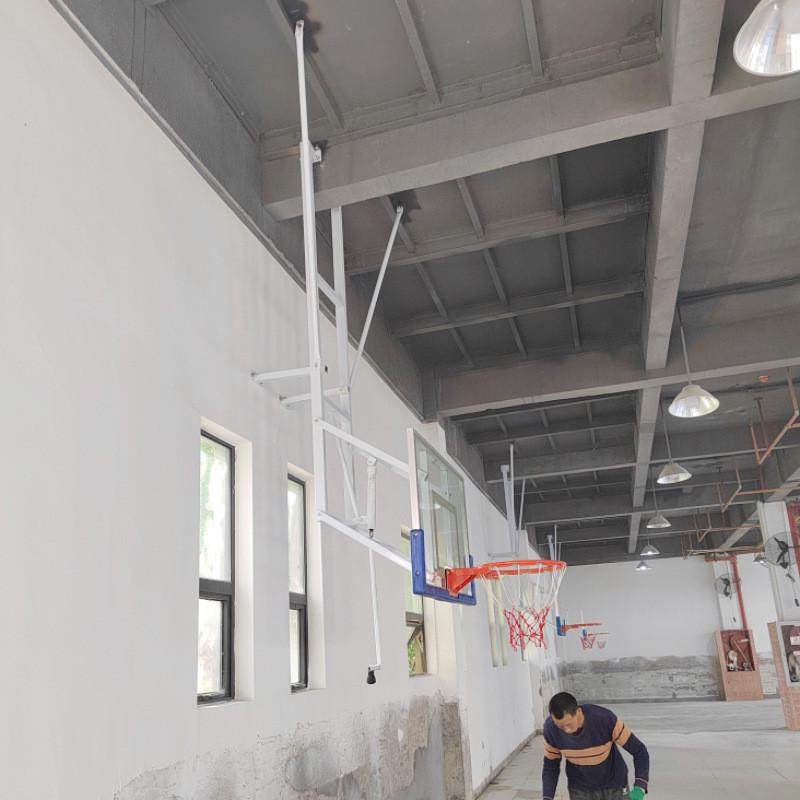 悬挂式电动悬空篮球架壁挂手摇手动升降篮球架手摇升降吊顶篮球架