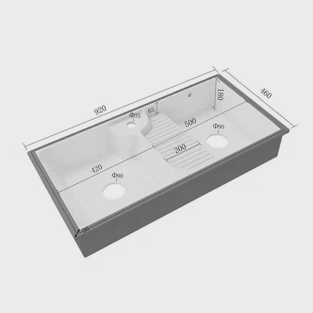 阳台陶瓷洗衣盆台下洗衣盆带搓衣板陶瓷洗衣盆洗衣池尺寸多宽口