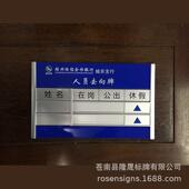 厂家定制铝合金烤漆人员去向牌办公室状态值班门牌在岗指示科室牌