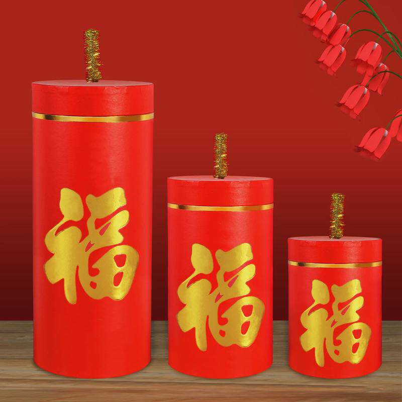 2025新年炮座炮坐地装饰品摆件橱窗美陈元旦春节新年过年场景布置