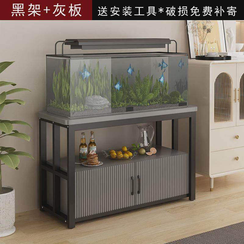 鱼缸架子承重柜柜子柜底金属家用客厅架带置物架水族箱底座
