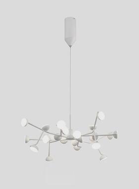 北欧白色现代客餐厅吊灯多头创意简约办公室时尚卧室2019新款灯具