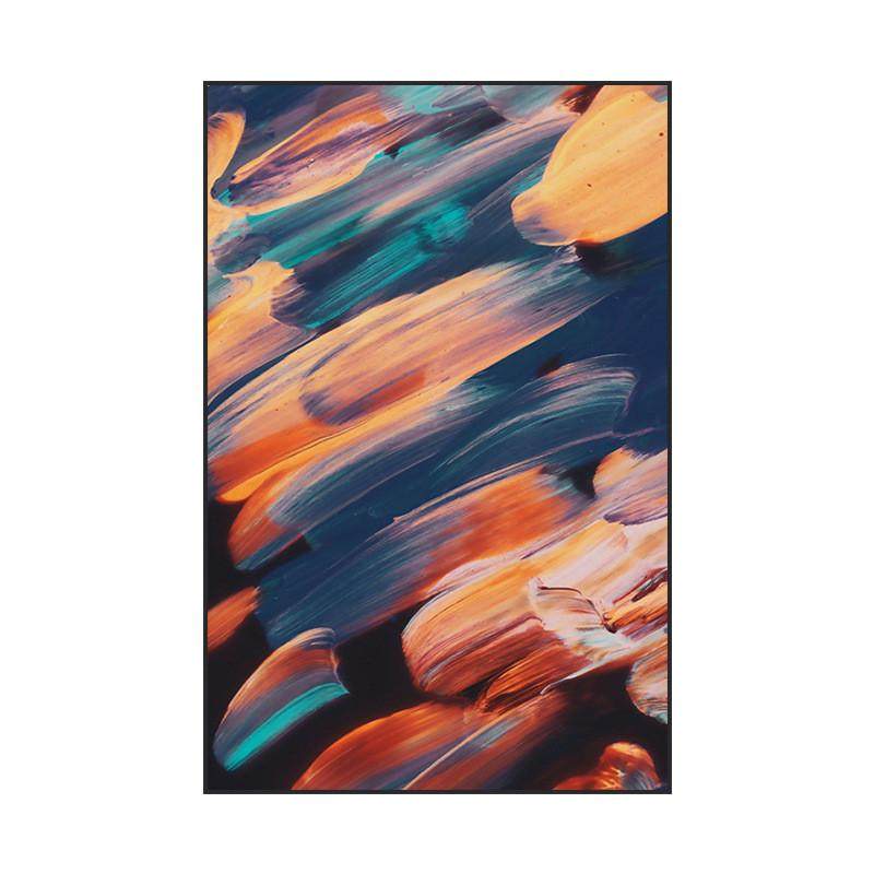 入户玄关装饰画会所过道画样板房高级感彩色抽象肌理巨幅落地挂画