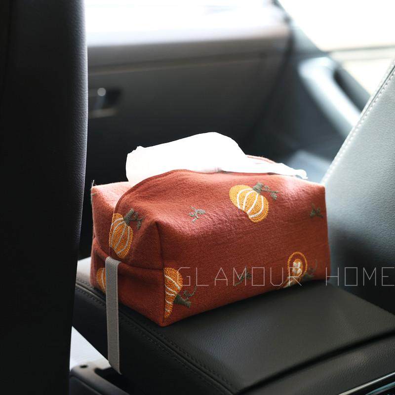 刺绣棉质布艺纸巾盒餐桌抽纸袋车载可挂餐巾纸收纳袋有型立体马小,收纳整理,桌面收纳盒,淘宝优惠券,粉丝福利购,淘宝优惠卷