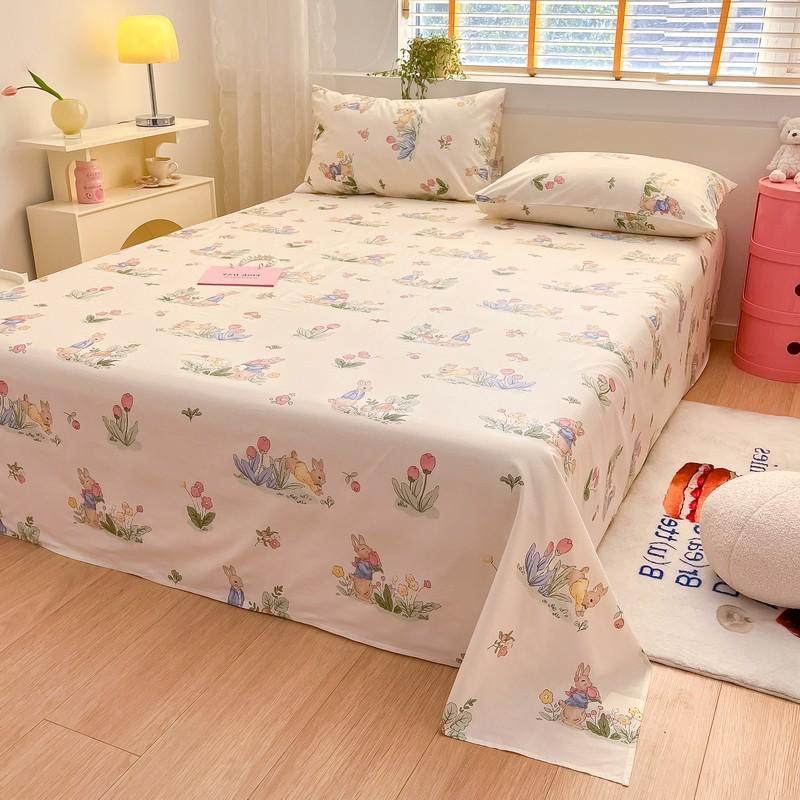 小清新100全棉床单单件纯棉单人学生宿舍女孩被单1.5m1.8米床双人,床上用品,床单,淘宝优惠券,粉丝福利购,淘宝优惠卷
