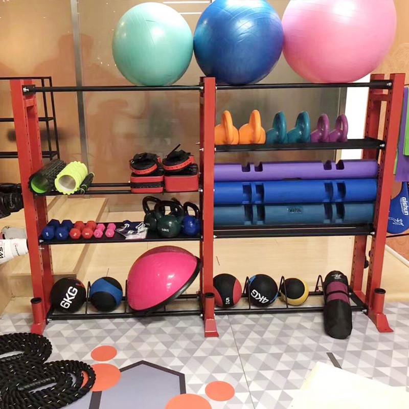 小工健身房小器械储物架私教商用具储物架运动器材多层隔板置物架