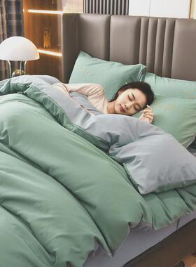 55N2米x2米3被套单件水洗棉被罩单人被单150x200cm四件套非纯