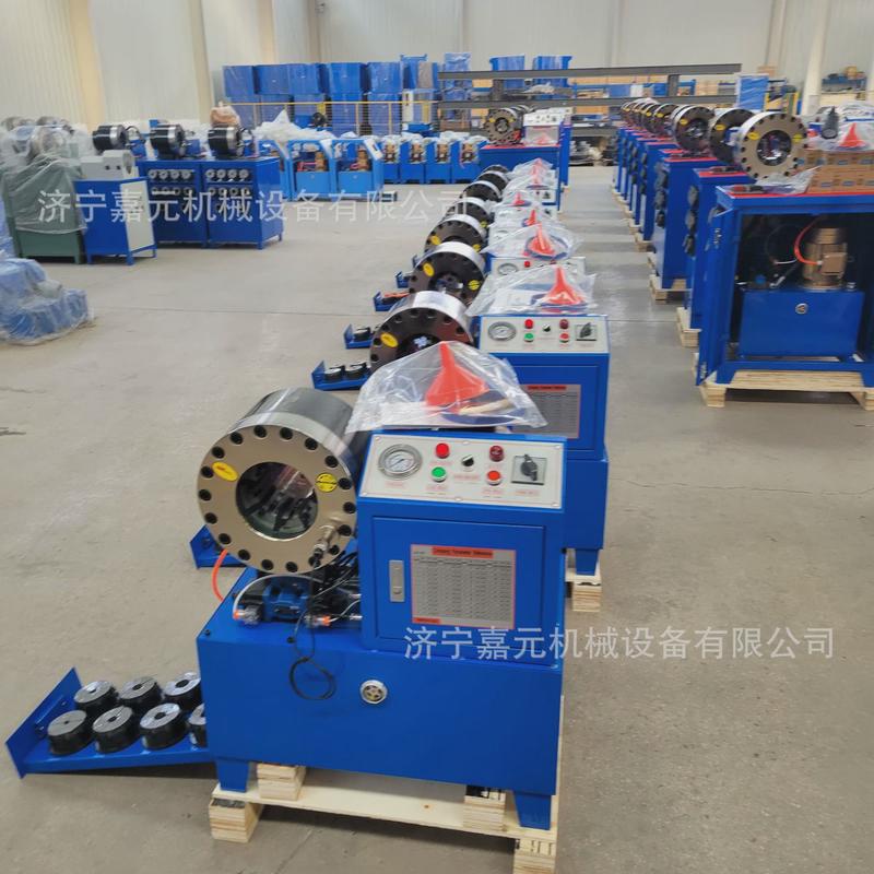 厂家销售液压油管钢管缩管机自动胶管扣压机锁管机大棚压管机