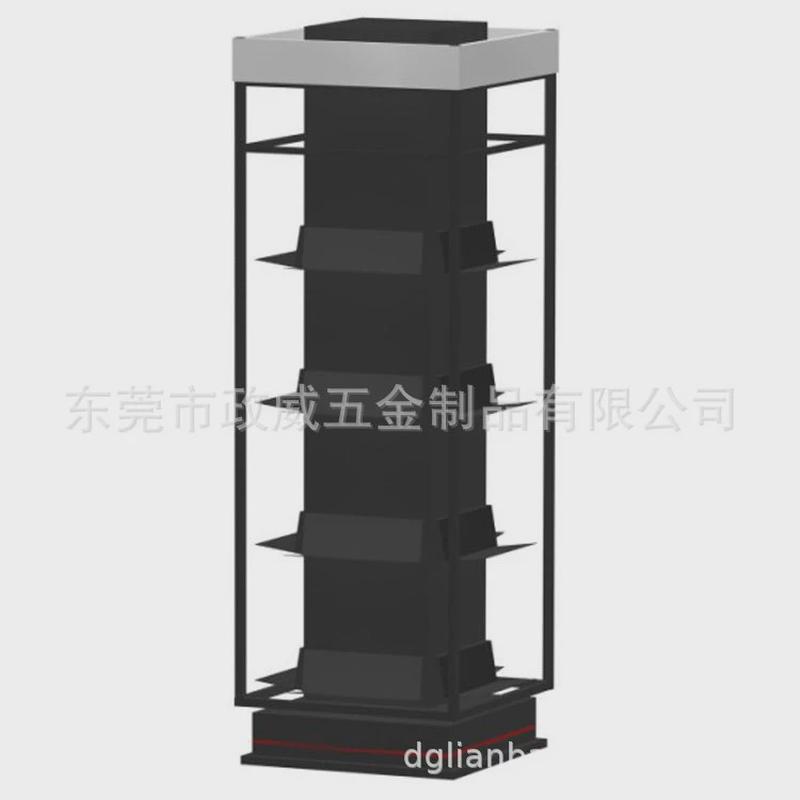 落地金属资料展示架五金报刊架汽车配件展示架超市陈列架旋转货架