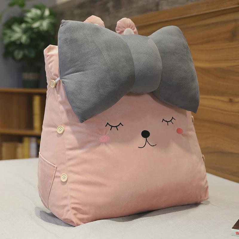 eq4f抱枕猫咪靠垫床头大靠背三角可爱学生宿舍单人床上沙发靠枕可